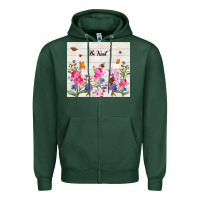 Sports Green be kind wildflower Zipper Hoodie - TumblerDesignByShophia