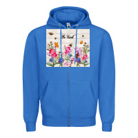 True Royal be kind wildflower Zipper Hoodie - TumblerDesignByShophia