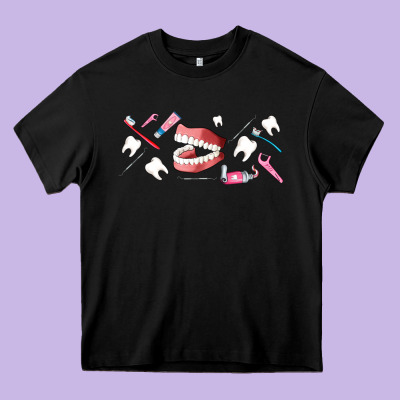 Dentist Elements Heavy Core Tee Designed By Adodesignshop