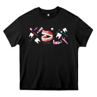 Black dentist elements Heavy Core Tee - AdoDesignShop