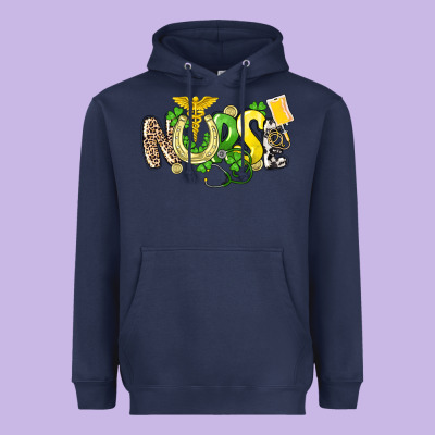 Nurse St. Patrick's Day Heavyweight Hoodie Designed By Howdyjamesfarm