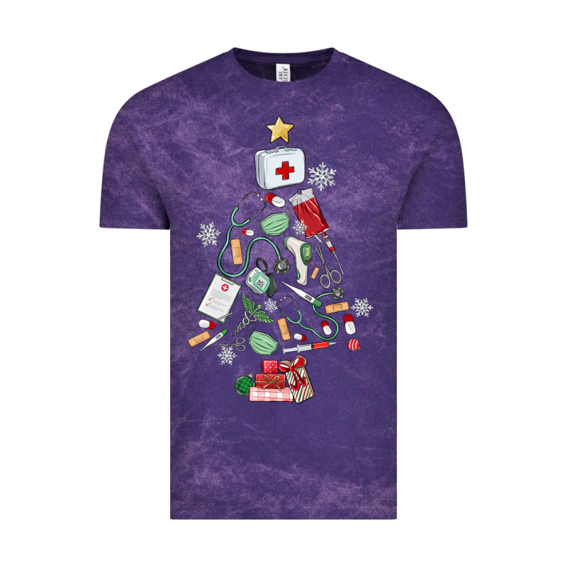 Nurse Christmas Tree Vintage Tee by MaliasSmallBusiness | Teevron