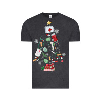 Vintage Black nurse christmas tree Vintage Tee - MaliasSmallBusiness