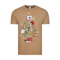 Vintage Coffee nurse christmas tree Vintage Tee - MaliasSmallBusiness
