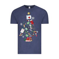 Vintage Denim nurse christmas tree Vintage Tee - MaliasSmallBusiness