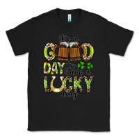 Black It's a Good Day To Have a Lucky Day Classic Tee - CowhideDigitalArt