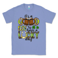 Colony Blue It's a Good Day To Have a Lucky Day Classic Tee - CowhideDigitalArt