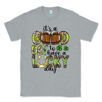 Heather Grey It's a Good Day To Have a Lucky Day Classic Tee - CowhideDigitalArt