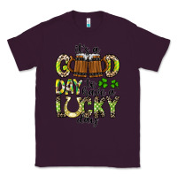 Plum It's a Good Day To Have a Lucky Day Classic Tee - CowhideDigitalArt