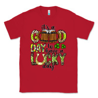 Red It's a Good Day To Have a Lucky Day Classic Tee - CowhideDigitalArt