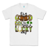 White It's a Good Day To Have a Lucky Day Classic Tee - CowhideDigitalArt