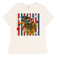 Bone mullet eagle seamless pattern Ladies Tee - BundleAndBundleShop