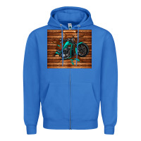 True Royal woodgrain motorcycle Zipper Hoodie - TumblerDesignByShophia