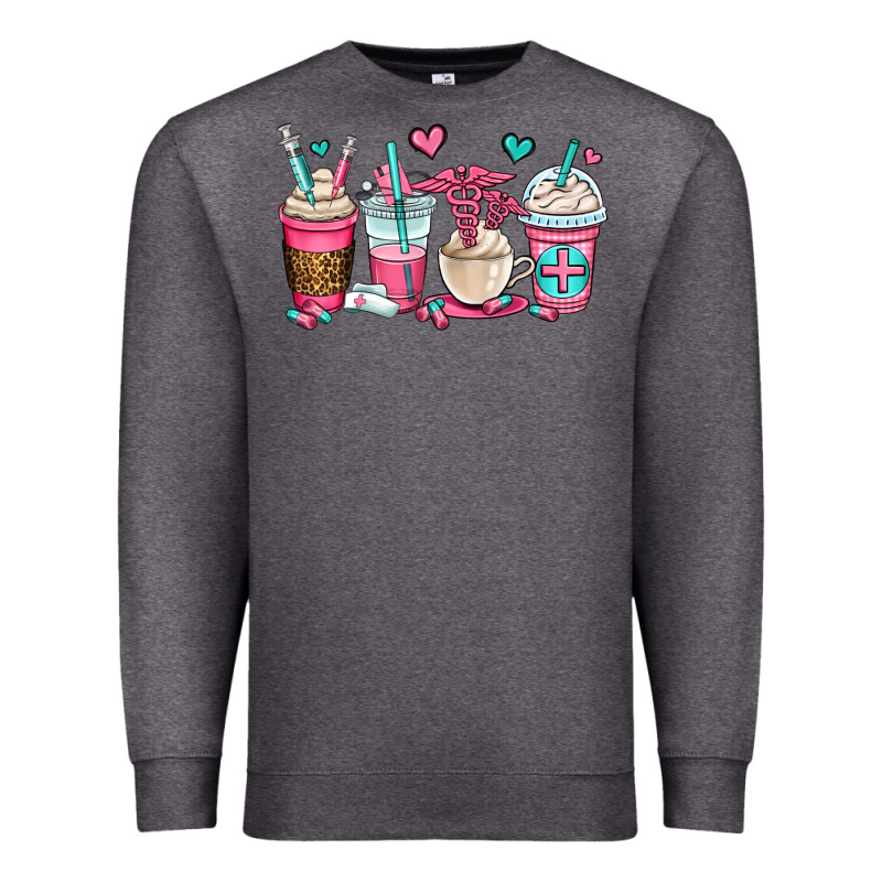 Nurse Coffee Cups Premium Sweatshirt by OliviaCreatesArt | Teevron