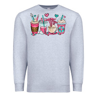 Heather Grey nurse coffee cups Premium Sweatshirt - OliviaCreatesArt