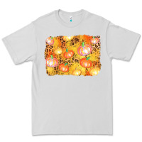 Dove Grey fall pumpkin background Premium Tee - AdoDesignShop