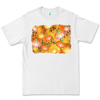 White fall pumpkin background Premium Tee - AdoDesignShop