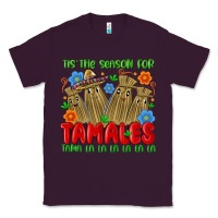 Plum tis the season for tamales tama la la la la la la Classic Tee - MaliasSmallBusiness