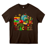 Chocolate Brown christmas jolly teachers Heavy Core Tee - AdoDesignShop