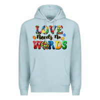 Blue Mist Love needs no words Premium Hoodie - CowGirlArtShop