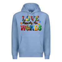 Colony Blue Love needs no words Premium Hoodie - CowGirlArtShop