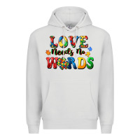 Dove Grey Love needs no words Premium Hoodie - CowGirlArtShop