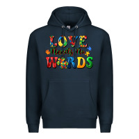 Navy Love needs no words Premium Hoodie - CowGirlArtShop