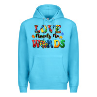 Ocean Blue Love needs no words Premium Hoodie - CowGirlArtShop