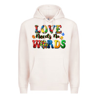 Pale Pink Love needs no words Premium Hoodie - CowGirlArtShop