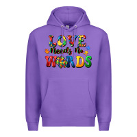 Purple Love needs no words Premium Hoodie - CowGirlArtShop
