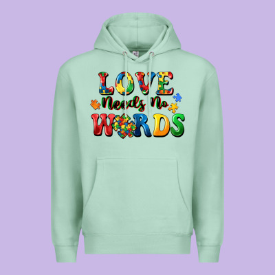 Love Needs No Words Premium Hoodie Designed By Cowgirlartshop