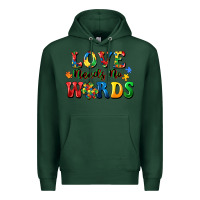 Sports Green Love needs no words Premium Hoodie - CowGirlArtShop