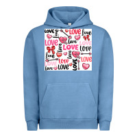 Pigment Pebble Blue love Urban Hoodie - LillyAllenDesigns