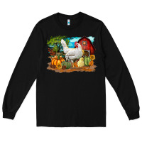 Black Fall Chicken Long Sleeve Tee - LillyAllenDesigns