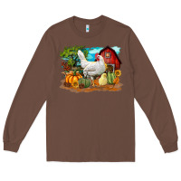 Chestnut Fall Chicken Long Sleeve Tee - LillyAllenDesigns