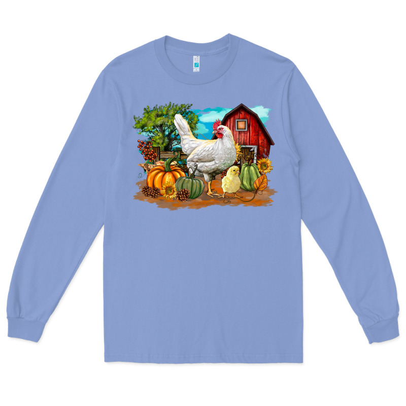 Fall Chicken Long Sleeve Tee by LillyAllenDesigns | Teevron