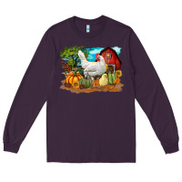 Plum Fall Chicken Long Sleeve Tee - LillyAllenDesigns