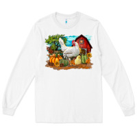 White Fall Chicken Long Sleeve Tee - LillyAllenDesigns