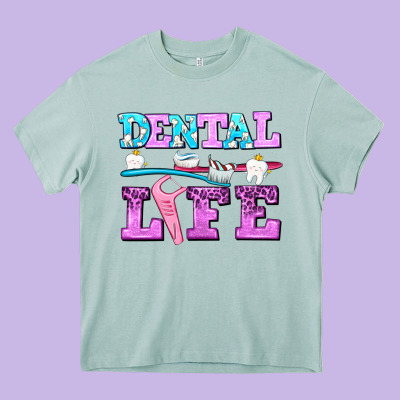 Dental Life With Teeth Heavy Core Tee Designed By Adodesignshop