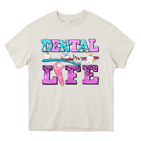 Cream dental life with teeth Heavy Core Tee - AdoDesignShop
