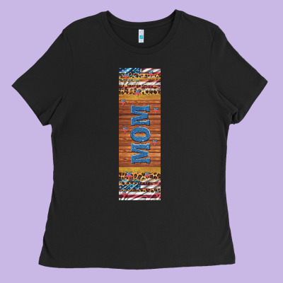 Usa Flag And Mom Penwraps 2 Ladies Tee Designed By Artiststas