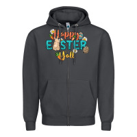 Smoke Happy Easter y'all Easter Day Zipper Hoodie - HowdyJamesFarm