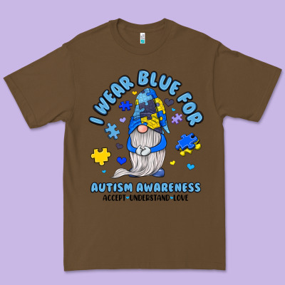 I Wear Blue For Autism Awareness Premium Tee Designed By Jahusdesignshop