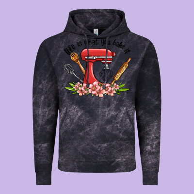 Life Is What You Bake It Vintage Hoodie Designed By Maliassmallbusiness