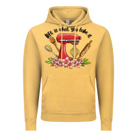 Vintage Mustard life is what you bake it Vintage Hoodie - MaliasSmallBusiness