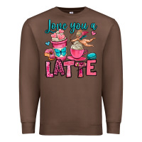 Chestnut love you a latte Premium Sweatshirt - OliviaCreatesArt