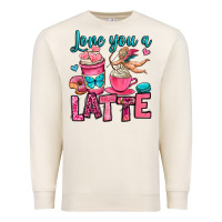 Sandshell love you a latte Premium Sweatshirt - OliviaCreatesArt