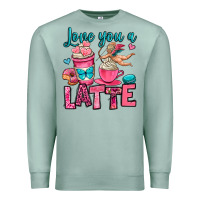 Seafoam love you a latte Premium Sweatshirt - OliviaCreatesArt