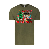 Vintage Olive rockin around the classroom Vintage Tee - MaliasSmallBusiness