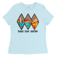 Baby Blue teach love inspire Ladies Tee - JahusDesignShop
